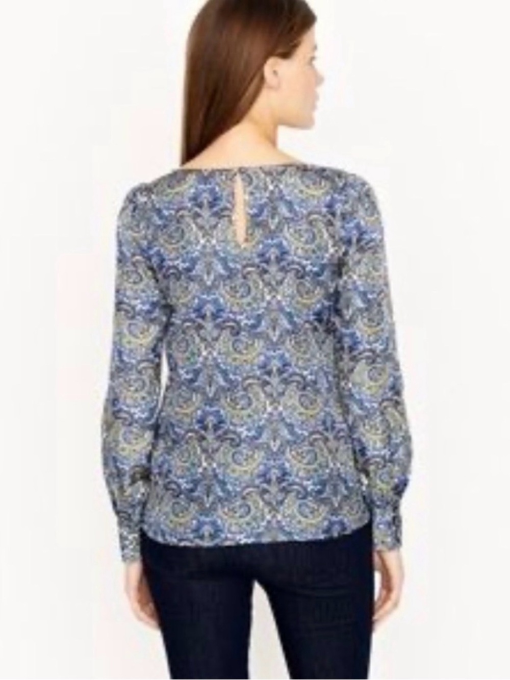 NWT J.Crew Talitha Silk Blouse in Royal Paisley